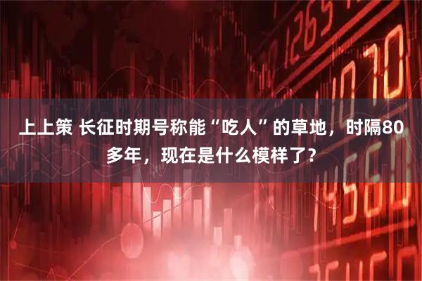 上上策 长征时期号称能“吃人”的草地，时隔80多年，现在是什么模样了？