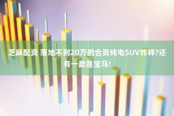 芝麻配资 落地不到20万的合资纯电SUV咋样?还有一款是宝马!